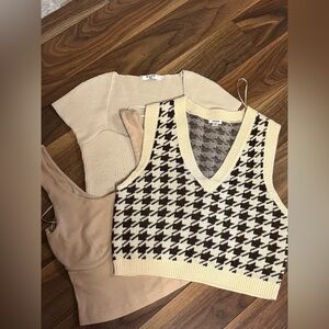 3 Beige TOPS bundle